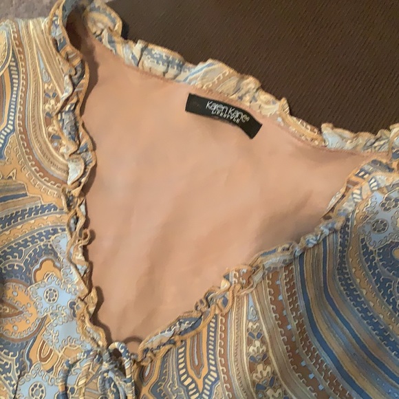 KAREN KANE LONG RUFFLE SLEEVELESS DRESS - Picture 5 of 7